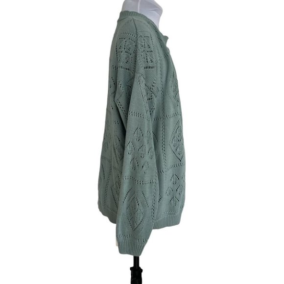 Vintage knit eyelet cardigan - Picture 3 of 8